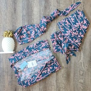 NWT! Free People Pacific Ocean Combo, 3 piece - Small